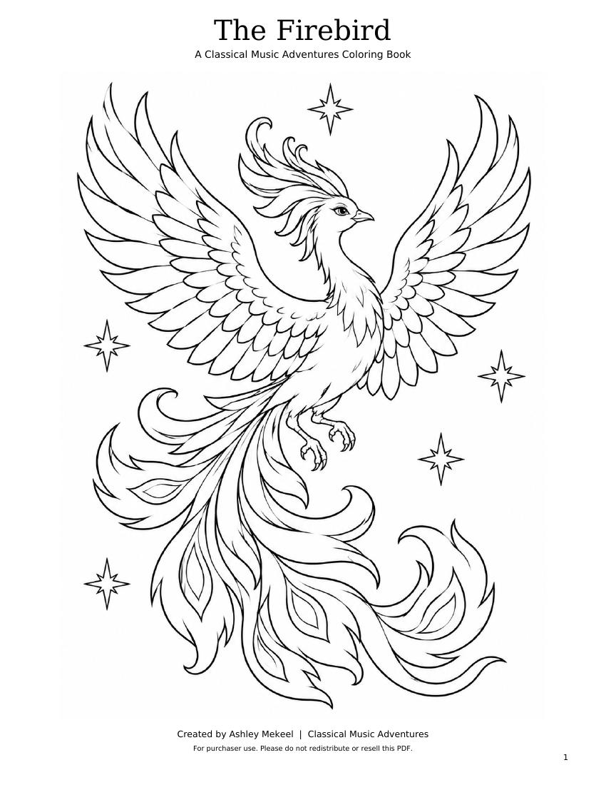 The Firebird Coloring Book cover