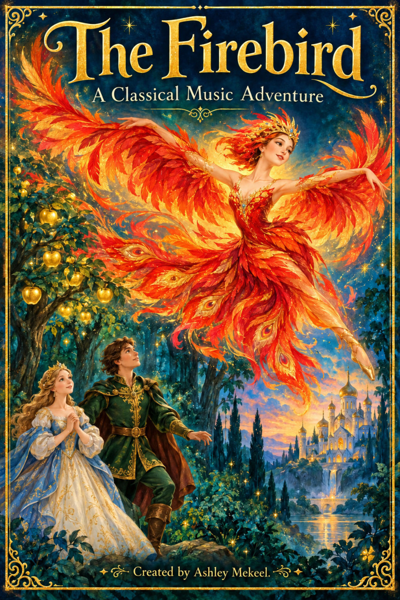 The Firebird: A Classical Music Adventure book cover by Ashley Mekeel